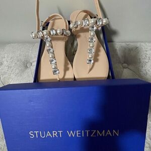 Stuart Weitzman Goldie Crystal Jelly Sandal